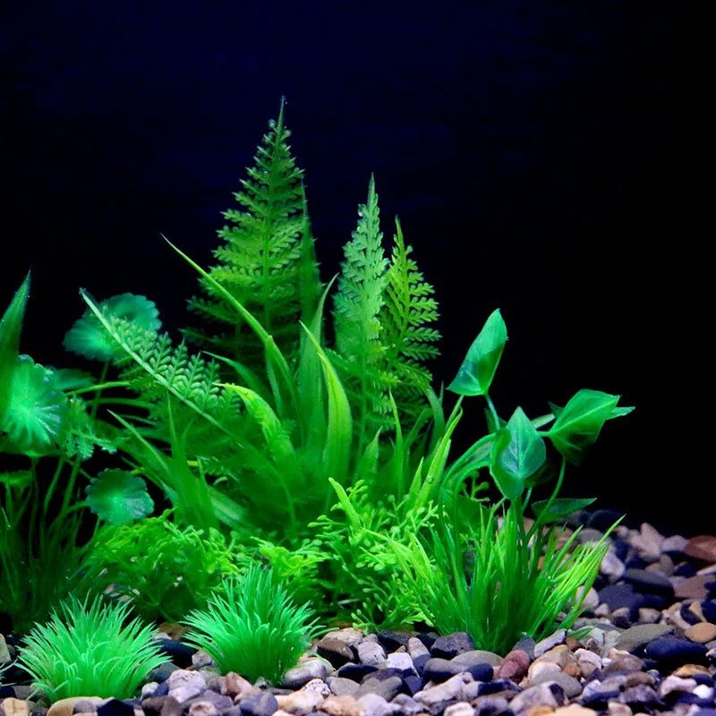 Artificial Underwater Plastic Plants Aquarium Fish Tank Aquatic Fake Shrub Green Water Grass Viewing Simulation Decoration