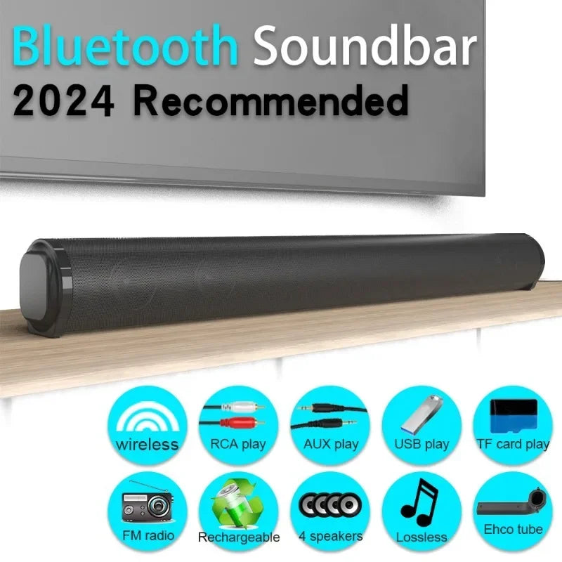 Super Powerful Sound Bar Portable Wireless Bluetooth Speaker Surround Stereo Home TV Sound Box Subwoofer FM Radio Home Theater